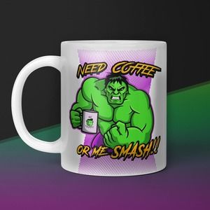 AVENGERS INCREDIBLE HULK  Coffee Mug, Marvel Comics Gift -White